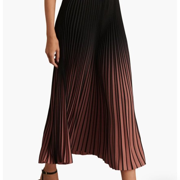 REISS Marlie Ombre Pleated Skirt - Picture 1 of 7